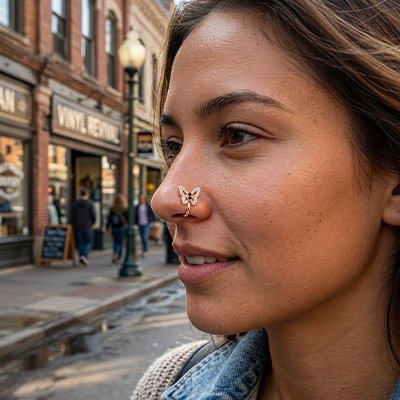 Faux piercing nez