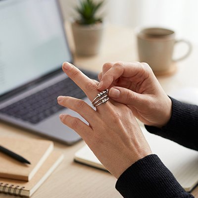 Bague anti stress femme